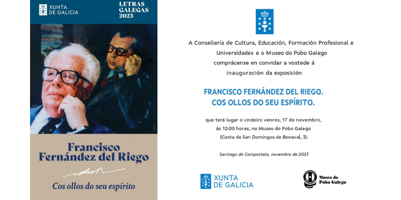 Convite exposición Letras Galegas MPG